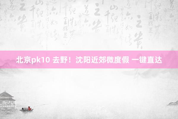 北京pk10 去野！沈阳近郊微度假 一键直达